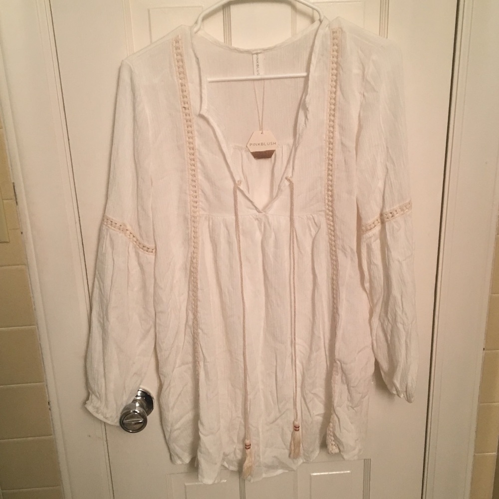 Peasant Top with Tassels